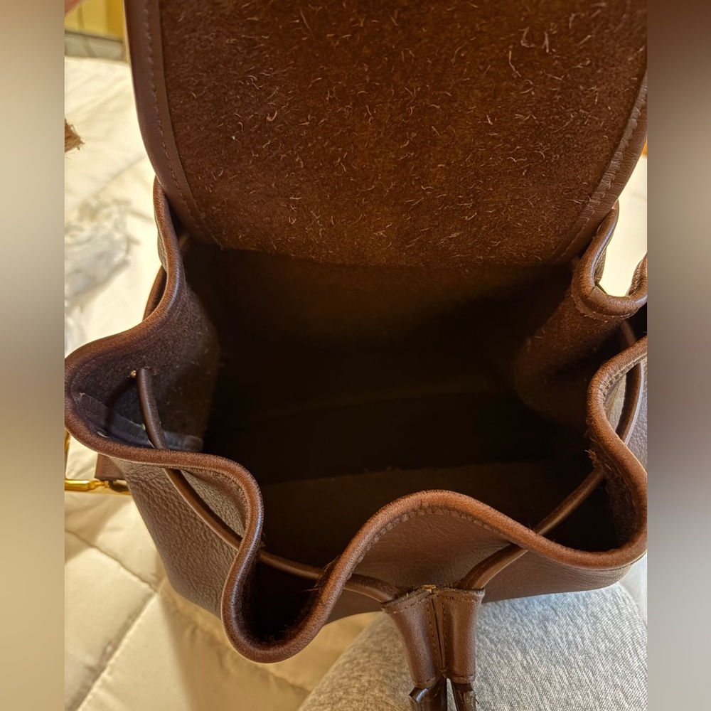 Vintage Coach Legacy Bucket Bag 9952 Mahogany Leather Drawstring Purse - Picture 7 of 8